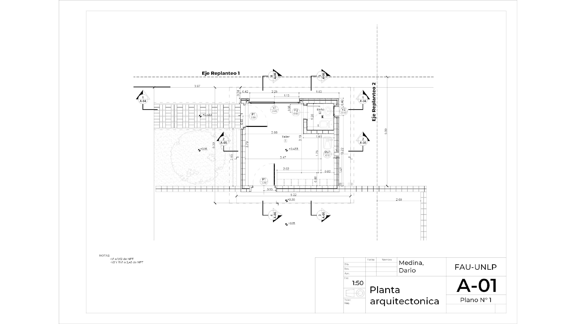 Plano de replanteo