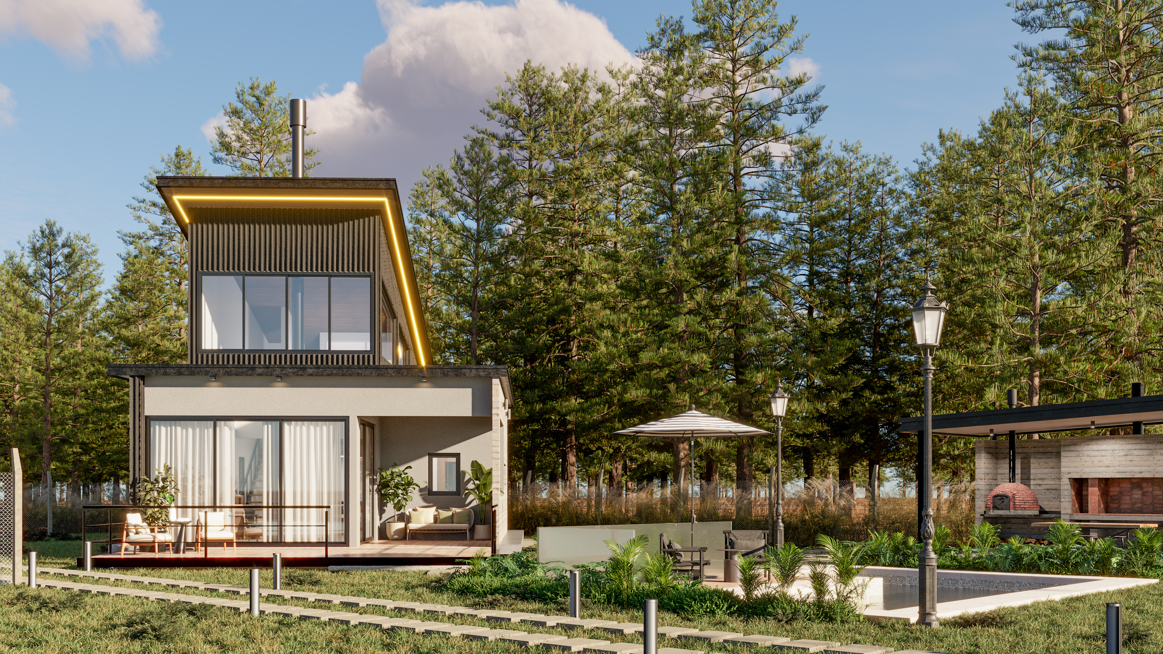 Render de frente, proyecto Chile