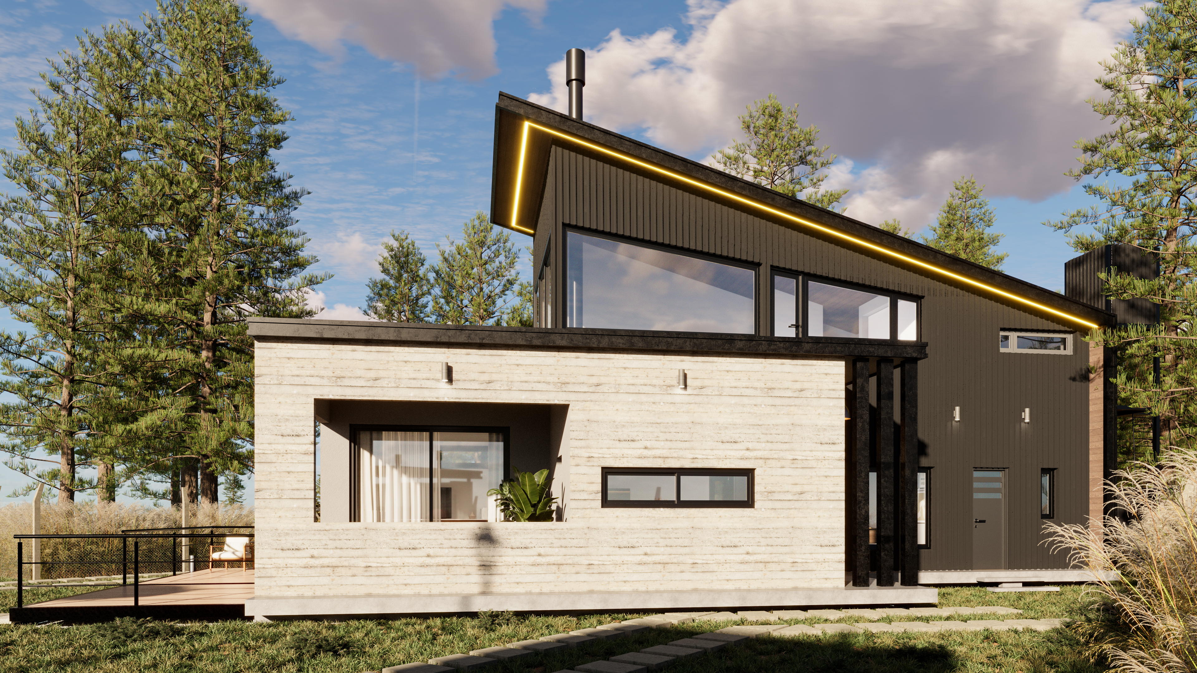 Render lateral de proyecto Chile