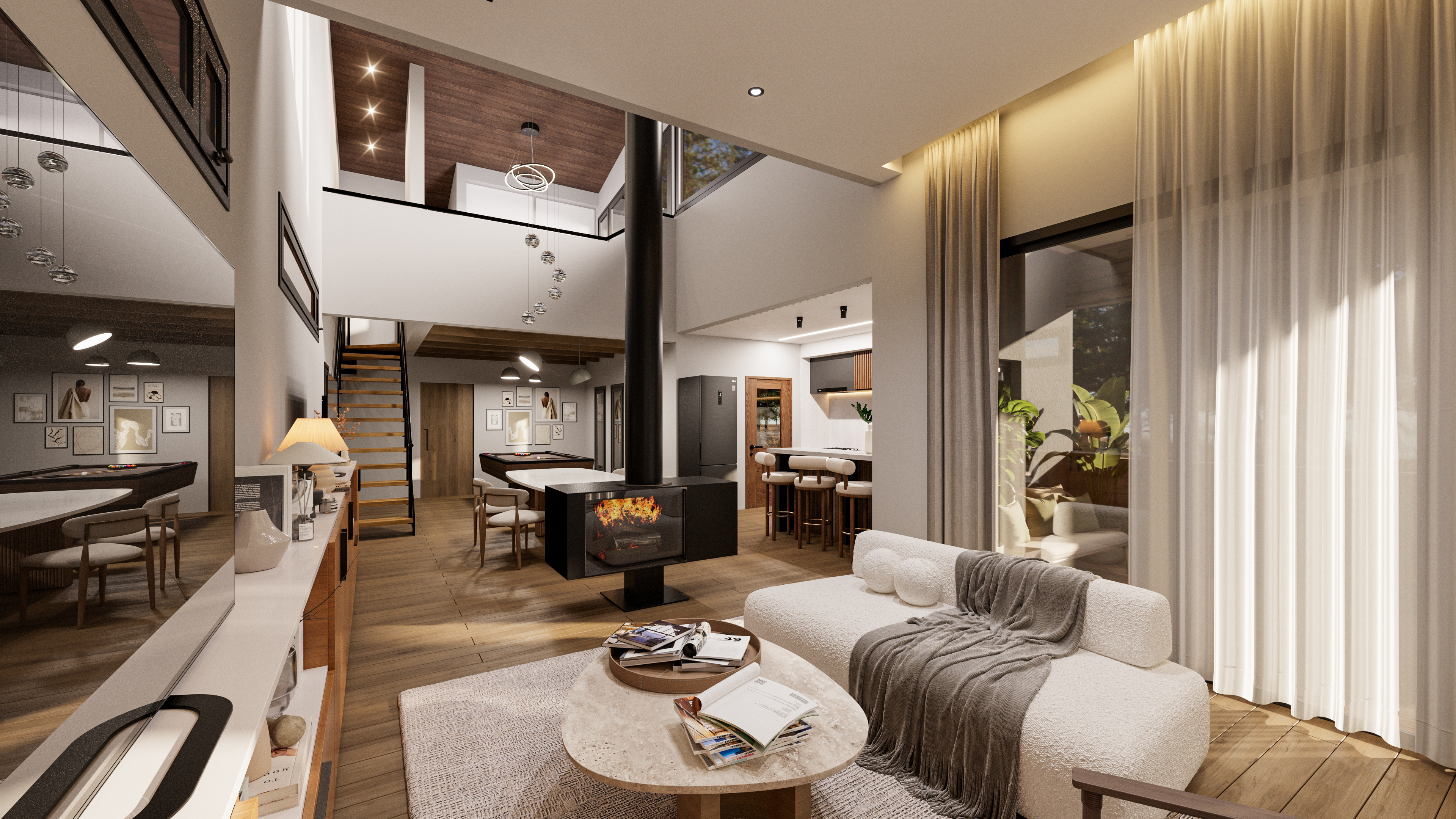 Render interior de proyecto Chile